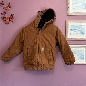 Carhartt Tan Hooded Jacket size 7/8